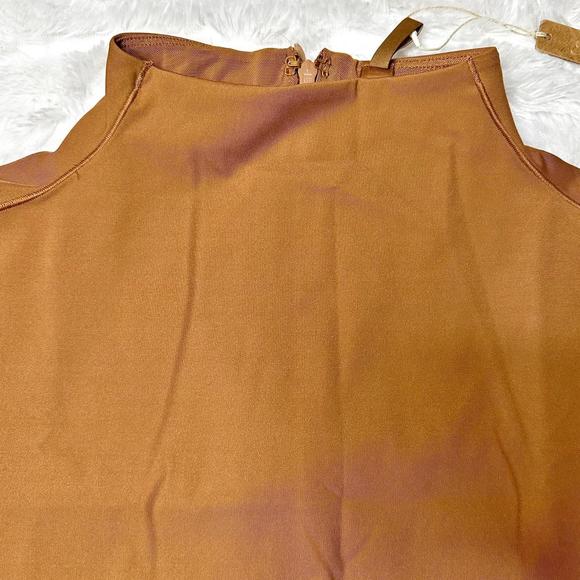 NWT Skims Rare All-In-One Mock Neck Long Sleeve Romper Caramel Women’s 4X - Picture 5 of 7